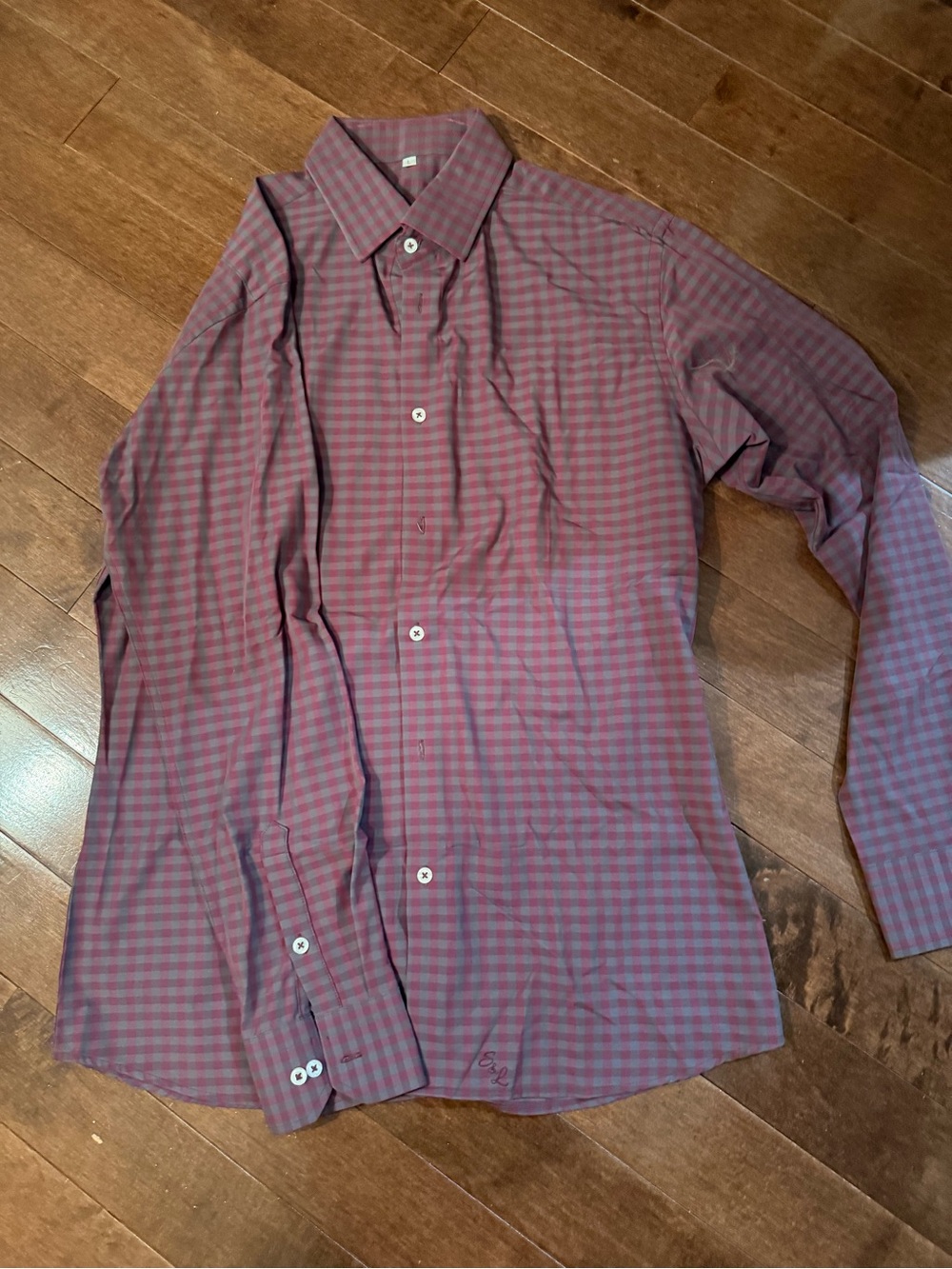 State and Liberty Men's Checked Button-Down Shirt - Burgundy/Gray